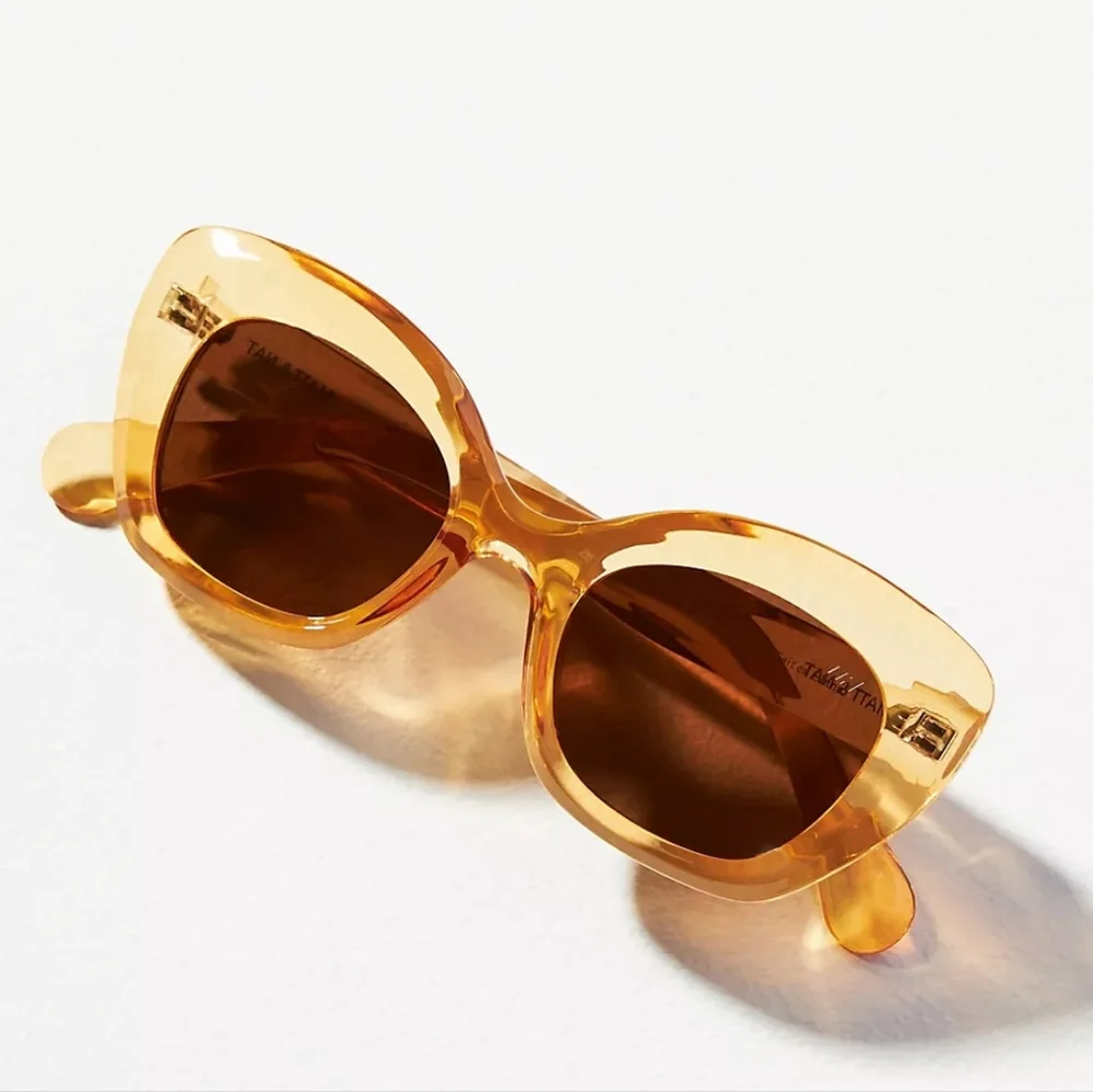 New Matt & Nat Rakel 2 Sunglasses Black/ Brown/ Yellow 5.5" Wide in Seal⦠- Picture 2 of 14